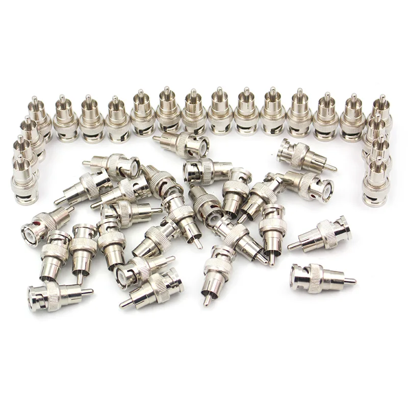 RCA ชาย AV BNC สำหรับกล้องวงจรปิดกล้อง VCR Monitor สายเคเบิลอะแดปเตอร์ใหม่