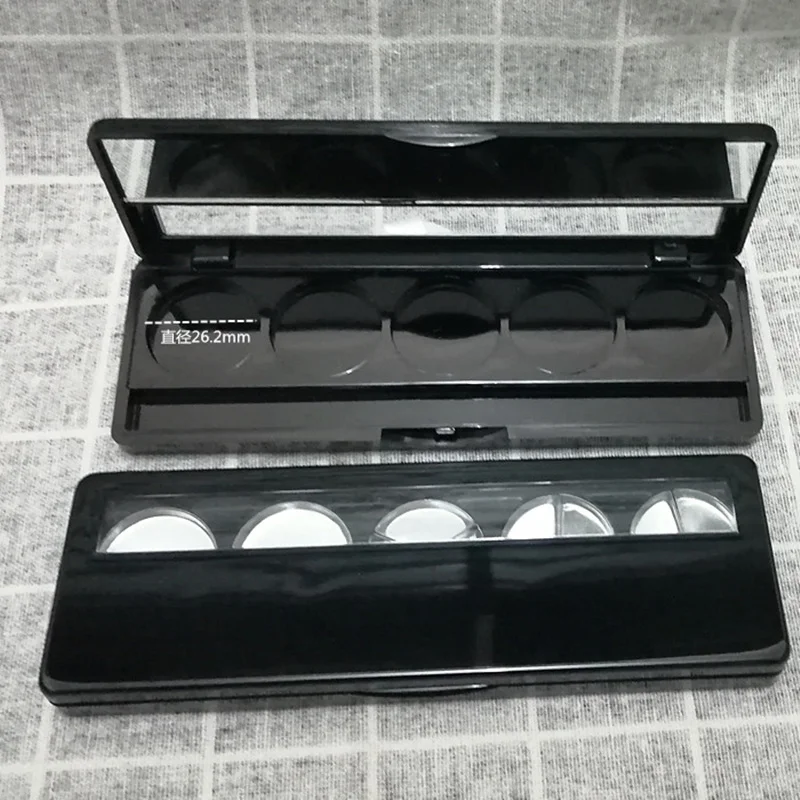 8/16/20pcs black lipstick pressure dish eyeshadow box eye & cheek palette cosmetics packaging