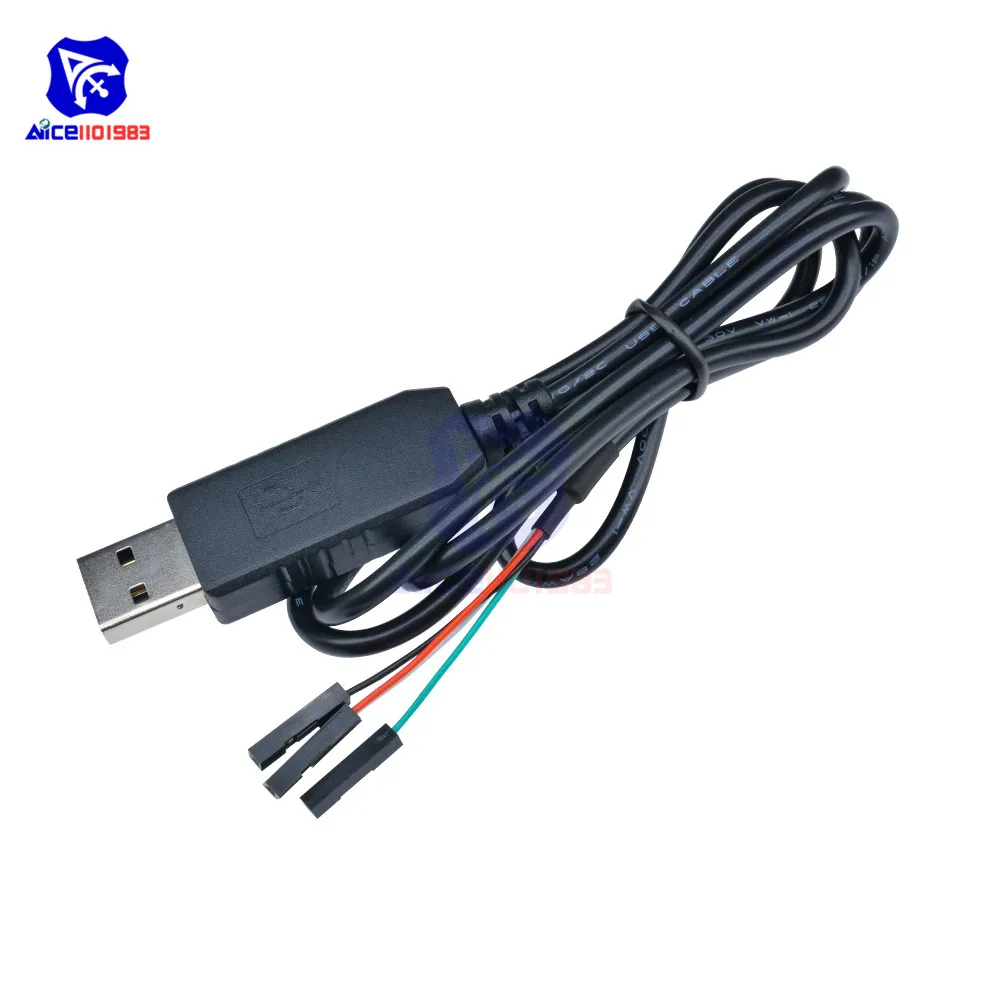 Cable de descarga del adaptador serie USB 2,0 a TTL Original CH340 CH340G para Arduino Raspberry Pi Windows 10/Mac OS X/Linux Cable de 1M