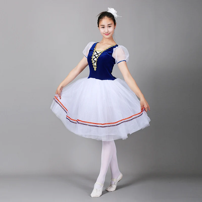 Giselle Ballet tutú largo Swan Lake Ballet disfraz adultos mujeres vestido romántico profesional bailarina niños Ropa de baile