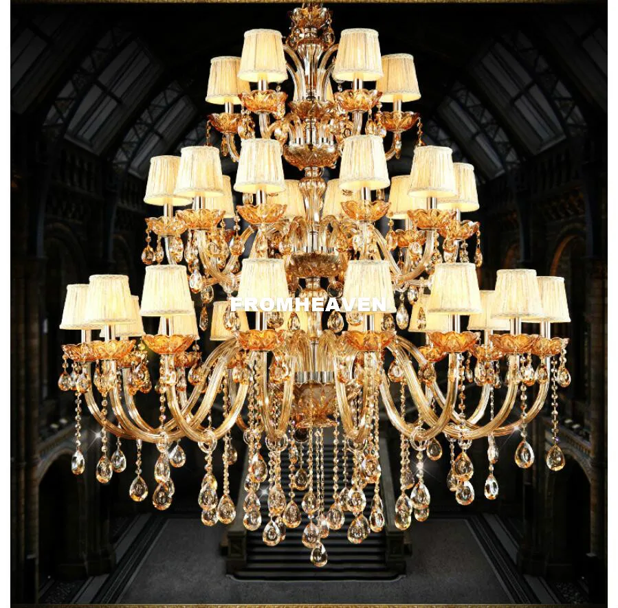 

Free Shipping D120cm 30L crystal Luxury Cognac/Amber Color Light K9 Fashion Chandelier Crystal Top Grade K9 Chandelier Lighting