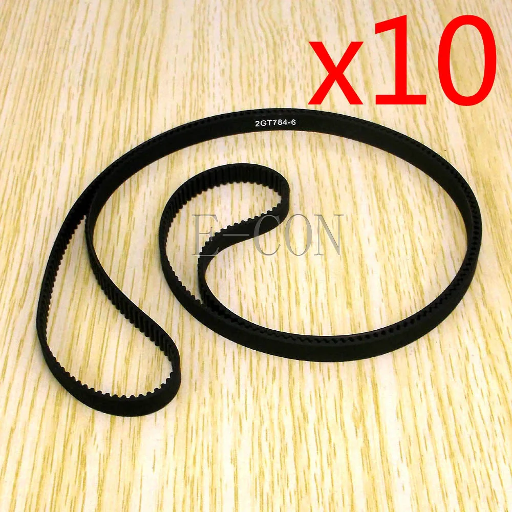 

10pcs/lot 784-GT2 Loop Timing Belt Width 6mm GT2 Belt Rubber Fiberglass Inner Length 784mm 392 Teeth for GT2 Timing Pulley