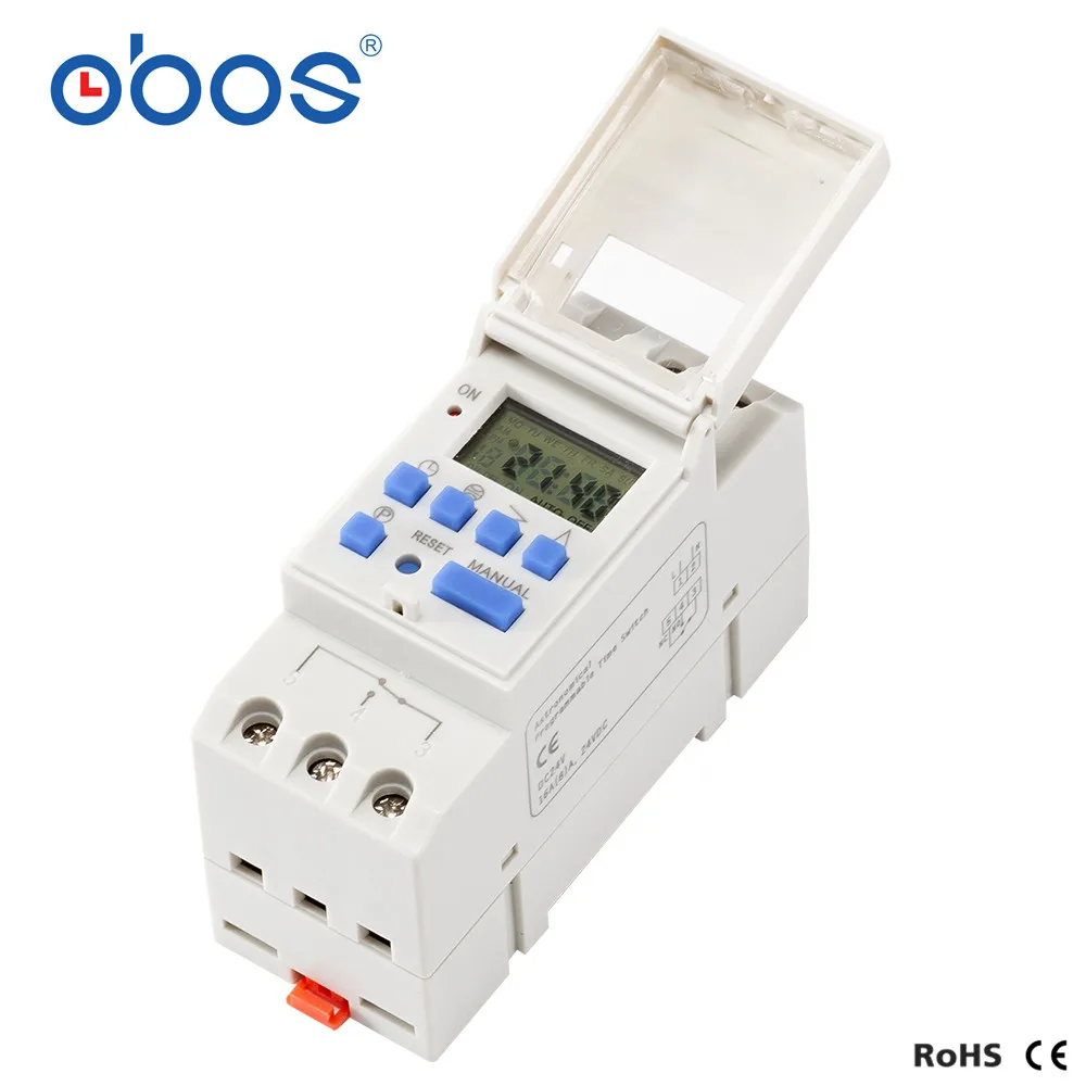 مفتاح الوقت الفلكي القابل للبرمجة ، BS26W AC220V ، مؤقت رقمي قابل للبرمجة ، 16 أ ، جهد قابل للاختيار ، AC110V DC12V DC24V