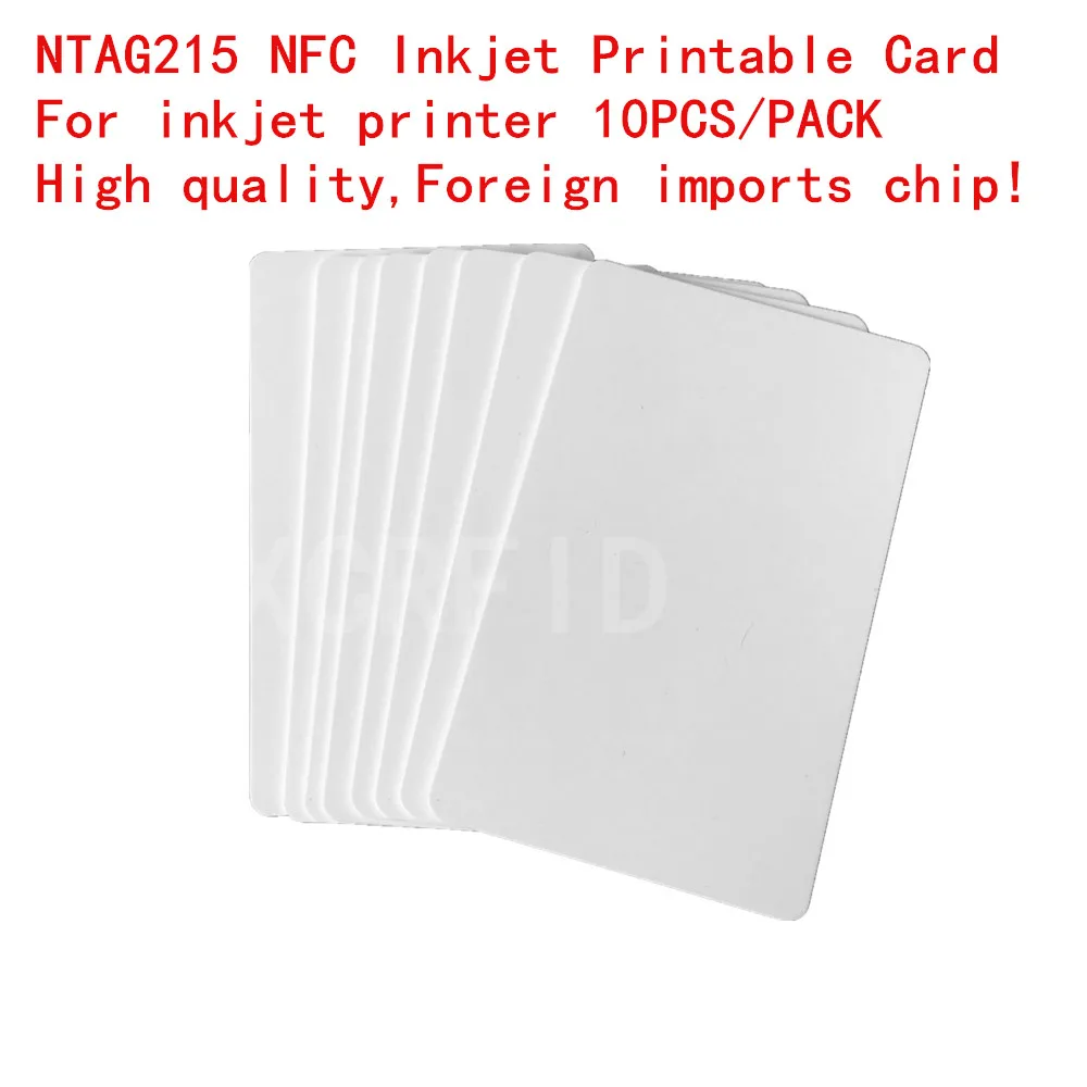 13.56mhz NFC Ntag215 White Blank Inkjet Printable NFC Card for amiibo tagmo and all NFC mobile phone device