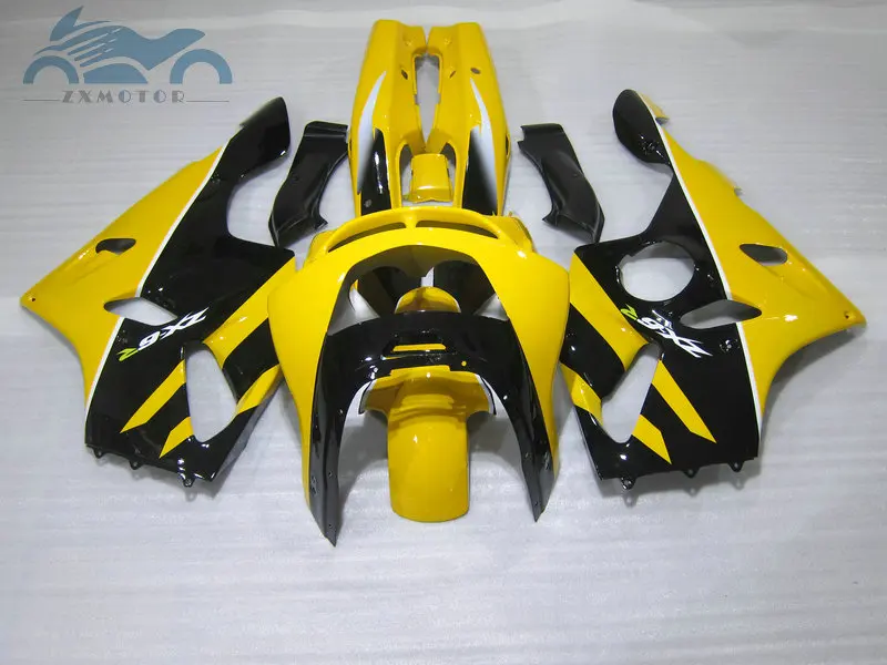 Full set fairings kit for KAWASAKI Ninja 1994 1995 1997 ZX6R plastic fairing kits ZX 6R 636 94-97 yellow black body motorcycles