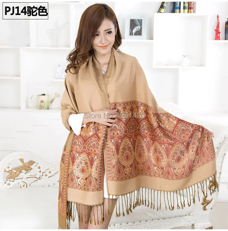 Pink Autumn Winter Women\'s Fashion Printing Pashmina Cashmere Shawl Scarf  Warp fashion scarf women