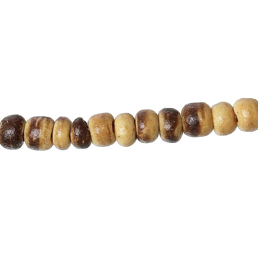 Coconut Shell Spacer Beads Round Natural About 4mm Dia,Hole:About 1mm,39.2cm long,5 Strands(About 140 PCs/Strand)