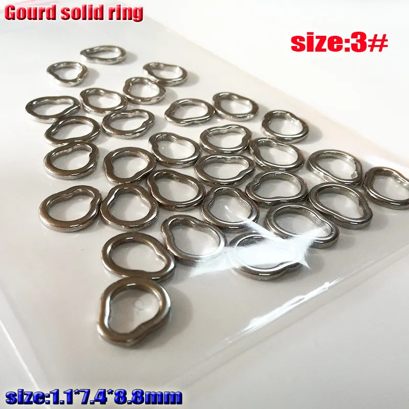 Anillo solido calabaza en acero inoxidable 304 - 4 tamanos para pesca - imagen 4