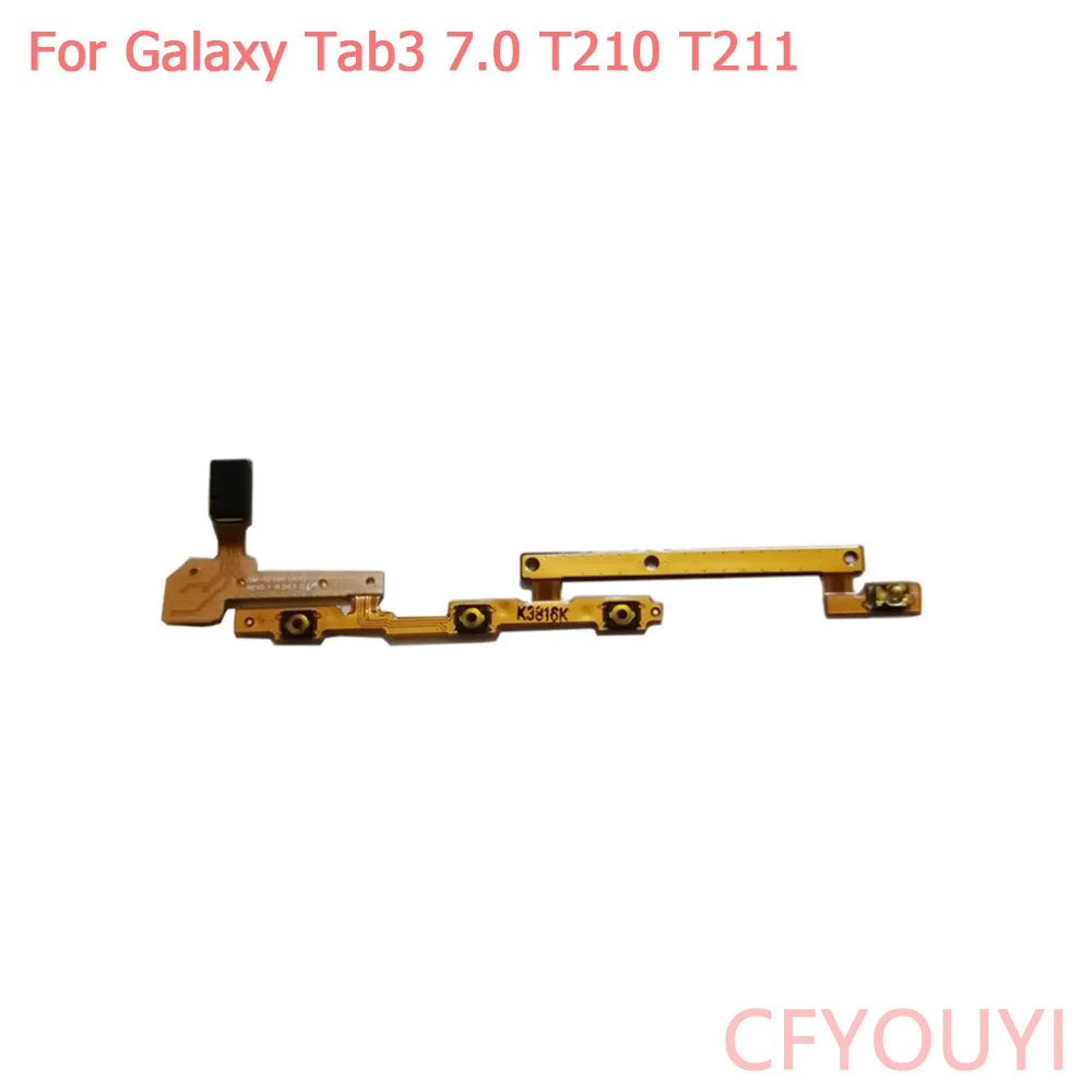 Volume On/Off Power Button Side keypads For Samsung Galaxy Tab3 7.0 T210 T211 Power Volume Side Button Flex Cable Replacement