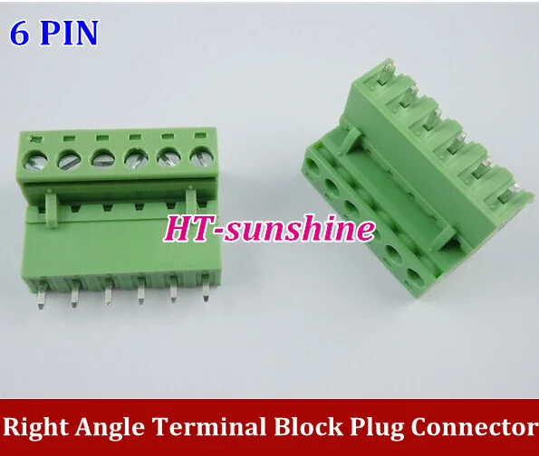 

High Quality 2EDG5.08mm Pitch Right Angle 6 pin 6 way Screw Terminal Block Plug Connector 20PCS/LOT