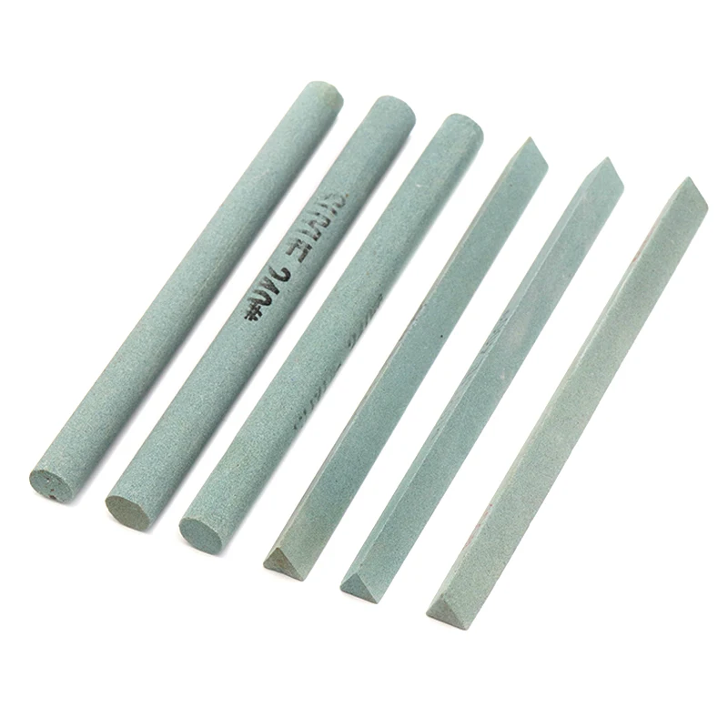 1pcs Green Silicon Carbide Oil Stone Sand Bar Abrasive Block For Ceramic Jade Knife Sharpener Tools 240/320/400/600# Grit