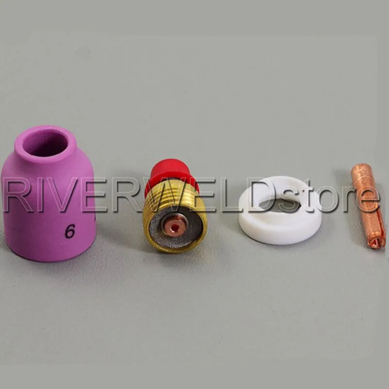 

TIG Nozzle Gas Lens Collet Body KIT 1/16" 45V43 13N22 598882 Fit TIG Welding Torch Consumables WP SR 9,20,4pcs