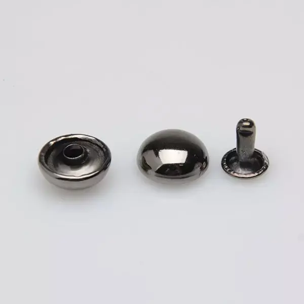 6mm x 6mm Double Cap Rivets Gunmetal Color 1000 packs