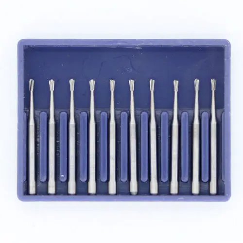 10 unidades/pacote dental carboneto de aço de tungstênio burs fg-39,FG-330,FG-331,FG-332,FG-333 forma de pêra bur para handpiece de alta velocidade