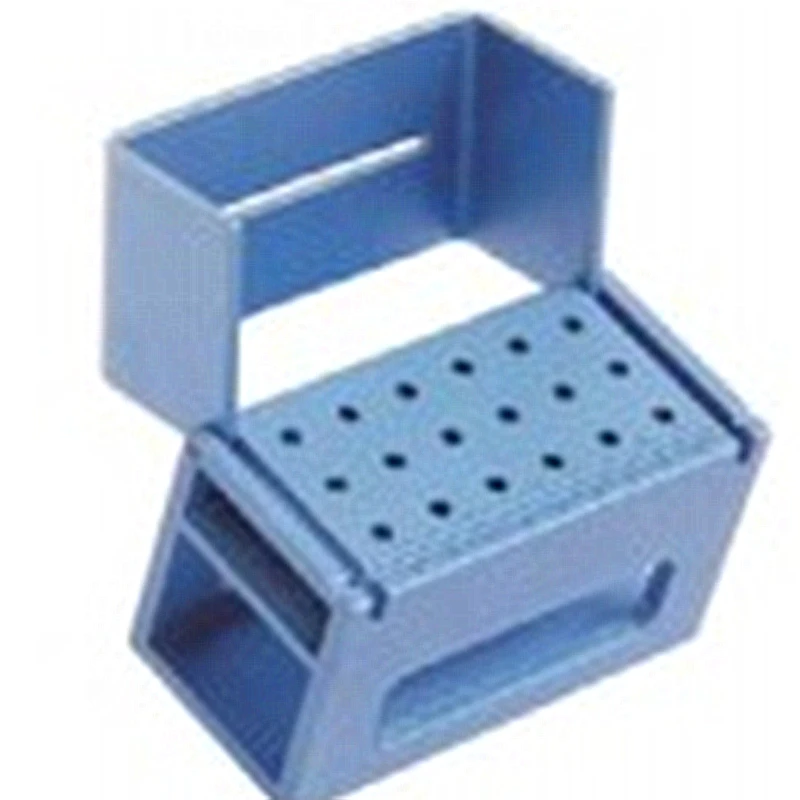 

18 holes Autoclavable Disinfection Dental Burs Holder Dental Bur Block Blue