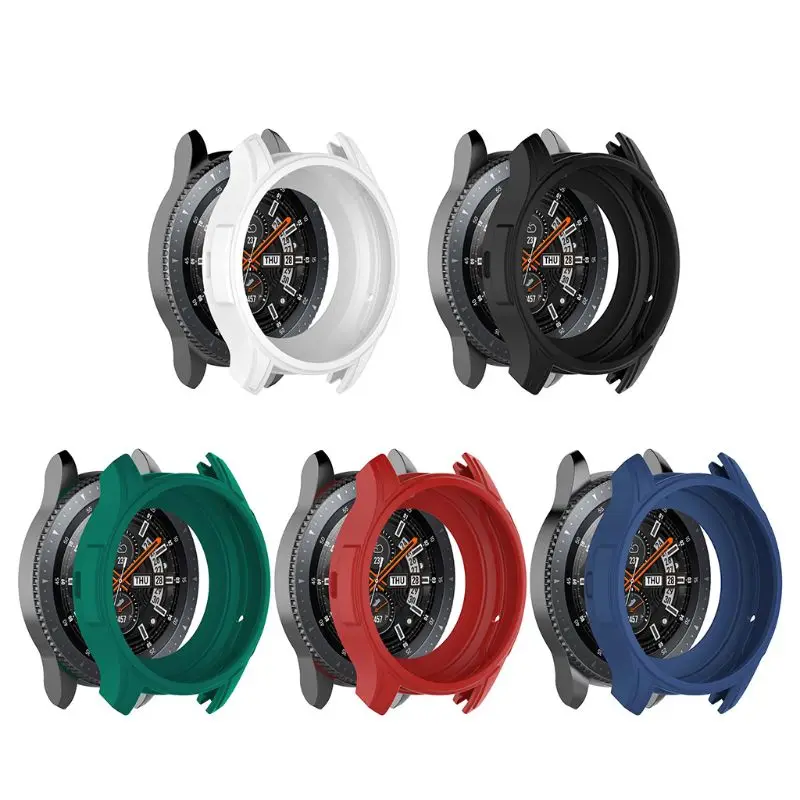 Silicone Soft Shell Protective Frame Case Cover Skin For Samsung Galaxy Watch 46mm Gear S3 Frontier