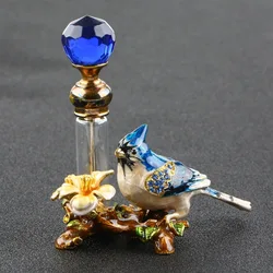 Bouteille de parfum vide en verre, 4ml, Vintage, en métal, oiseau, cadeau pour dames