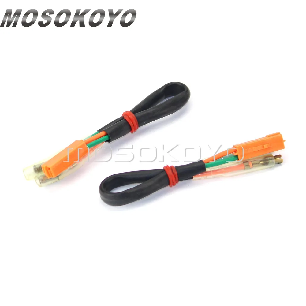 Front Rear Indicator Connector Leads Turn Signals Wire Plug Adapters for Kawasaki ZX600 ZZR600 Z750 Z1000 ER-6n KLE650 2000-2012