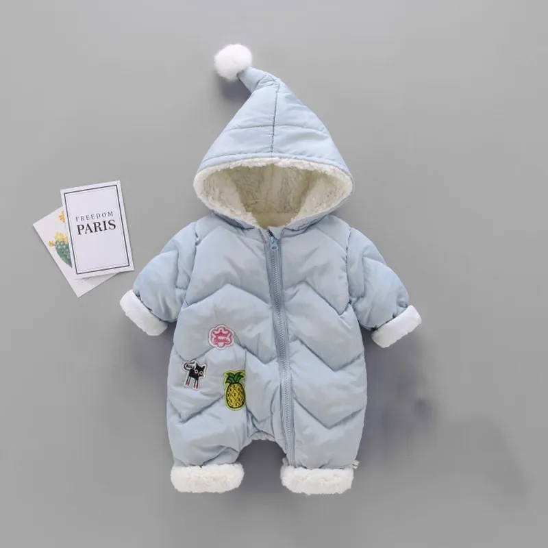 COOTELILI Winter Baby Girls Clothes Baby Romper Infant Warm Fleece Clothing Costume Velvet Baby Winter Coat Snowsuit Overalls