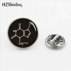 2017 New Design Biology Chemistry Collar Pin Fashion Jewelry Brooch Chemical Formula Art Photo Glass Stainless Steel Lapel Pins