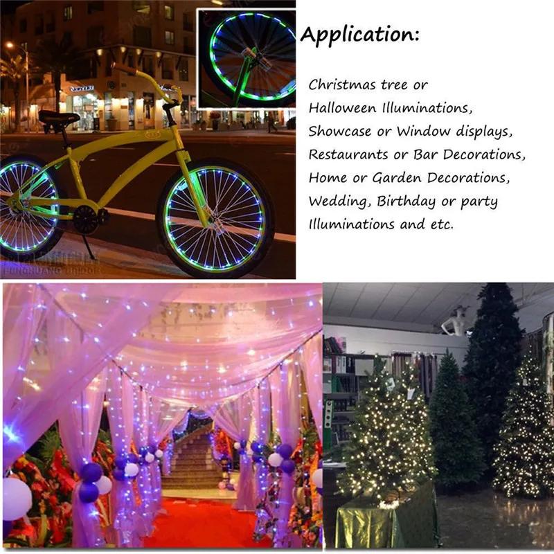 2M 5M Copper Wire LED String lights Battery Holiday LED Strip lighting For Fairy Christmas Tree Wedding Party Decoration Lamp