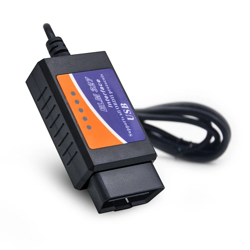 ELM327 V1.5 USB Plastic OBD2 Car Auto Diagnostic Tool OBD 2 Cable Adapter ELM 327 Interface OBDII CAN-BUS Scanner