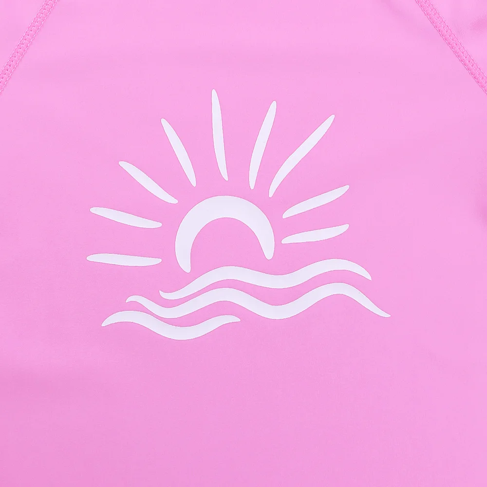 BAOHULU Long Sleeve Rashguard Kids Swimwear Girls Surf Suit UPF 50+ Sun Protection Shirts Boys Swim Rash Guard Beach Wear