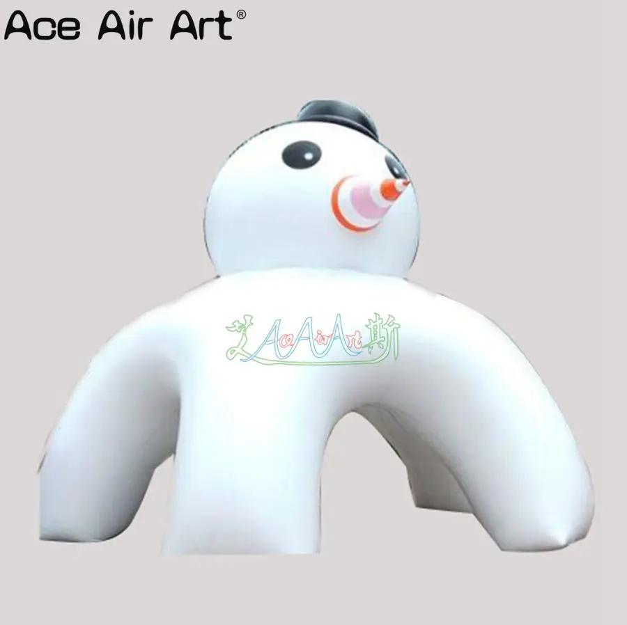 

Giant Yard Children Snowman Shape Game Dome Air Blown Christmas Arch Tent Inflatable Spider Dome Tent with Snowman Head on Top