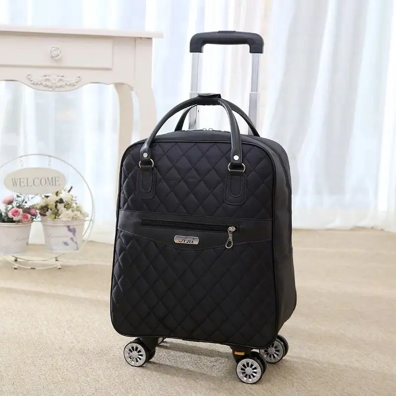 New Women Travel Luggage Suitcase handbag,girls Cabin Waterproof Oxford Rolling Trolley suitcase,Lady Carry-Ons wheels Drag bag