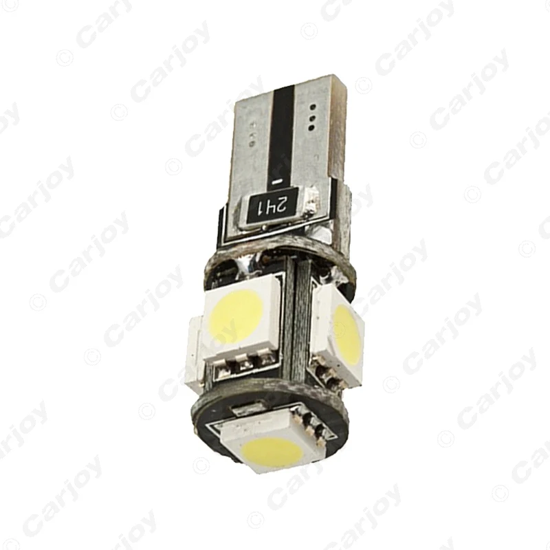 LEEWA 100pcs Wedge T10/W5W/194/168 5050 5SMD 5LED NO ERROR CANBUS Car LED Light Bulbs Door Light 7-Color #CA2640