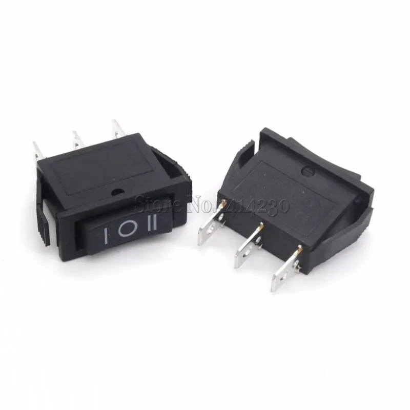 10Pcs Rocker Switch 15A 250V 30A 220VAC 2Pin/3Pin ON-OFF KCD3-102/N 15*32 mm Power Switch