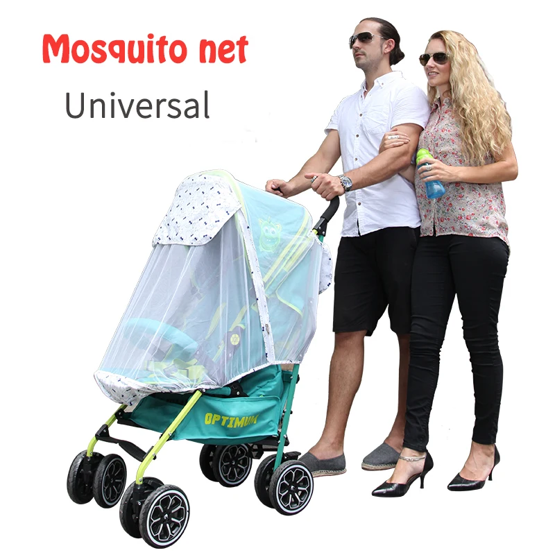 

Infant Baby stroller Pushchair Mosquito net Universal Whole cover tent with Reversible zipper Fine mesh accessory for stroller