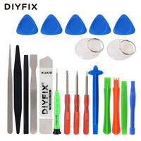 DIYFIX 21 in 1 Cellphone Repair Tools Kit Mini Screwdriver Set Screen Opening Pry Crowbar Pliers for iPhone Xs 8P iPad Samsung