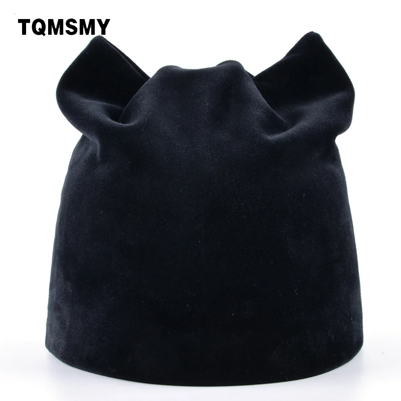 TQMSMY Women Autumn and Winter Beanie Hat Russian Warm Caps Women\'s Cat Beanies Ear flaps Hat Ladies Skullies Touca Cap TMDH06