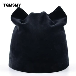 TQMSMY Women Autumn and Winter Beanie Hat Russian Warm Caps Women's Cat Beanies Ear flaps Hat Ladies Skullies Touca Cap TMDH06