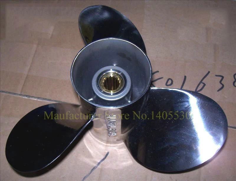 Top Quality  Propeller for Mercury 4 stroke 20 horsepower stainless steel propeller 11 inch 3*9*1/4*11R