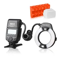 Meike MK-14EXT E-TTL Macro LED anillo Flash Speedlite con LED AF lámpara de asistencia para Canon EOS 5D II III 6D 7D 60D 70D 700D