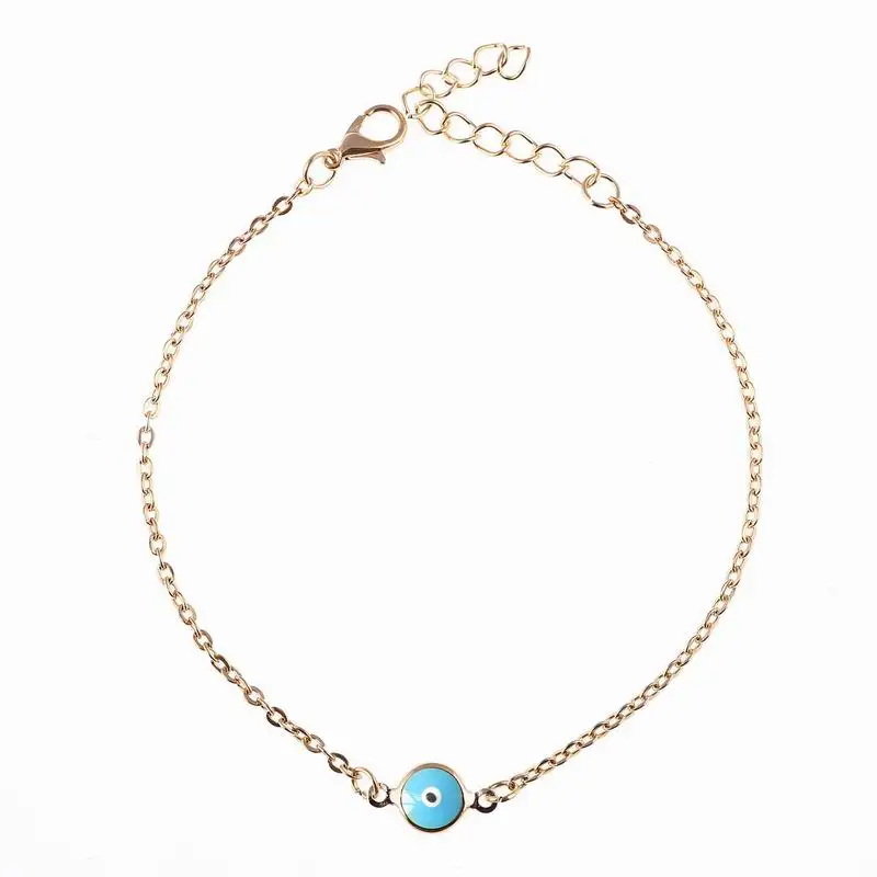 Minimalist Hand Blue Evil Eye Charm Bracelets For Women Little Bracelets Jewelry