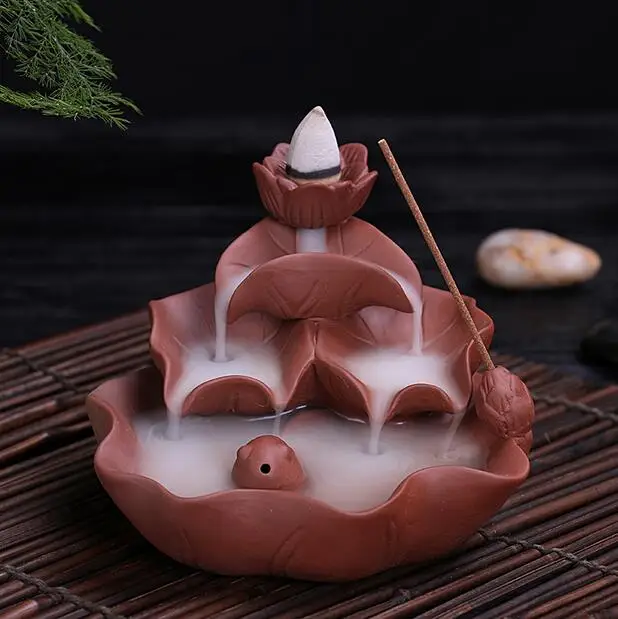 цена Purple incense burner small incense burner section high back home incense burner incense burner Xiang Tao home furnishings