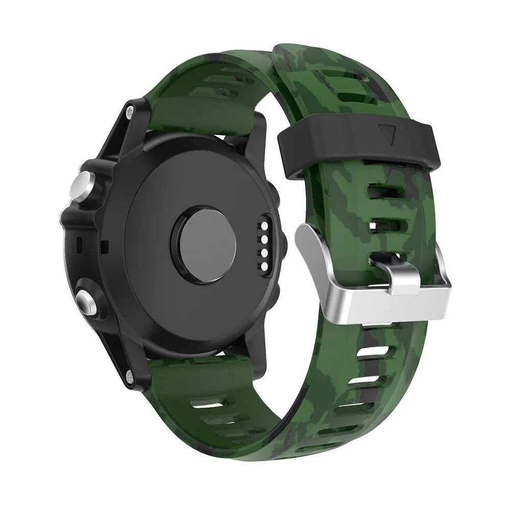 26mm largura pulseira de relógio amry cores verdes substituição silicagel banda macia pulseira de pulso para garmin fenix 3 hr gps relógio/fenix 5x