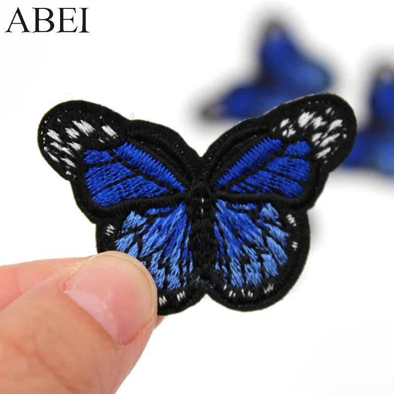 10pcs/lot Embroidered Butterfly Patches for Girl Dress Iron Women Clothes Appliques Diy Clothing Stickers Backpack Shoes Badge