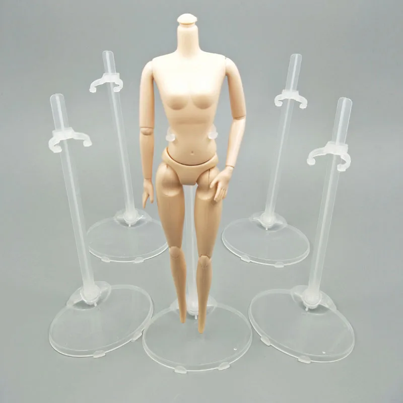 10pcs/lot Transparent Clear Color Dolls Toy Stand Support for Barbie Dolls Girls Prop Up Mannequin Model Display Holder