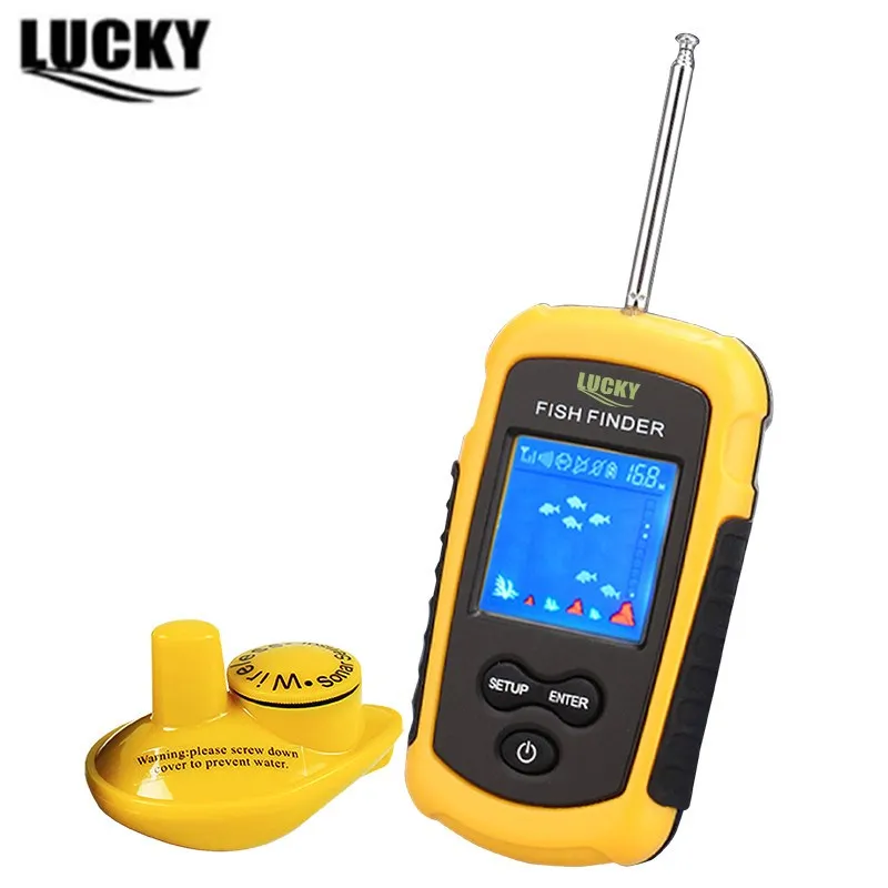 

Wireless Fish Finder FFCW1108-1 Fishing Alarm 40M/130FT Depth Portable Sonar LCD FishFinder Fishing lure Echo Sounder Fishing