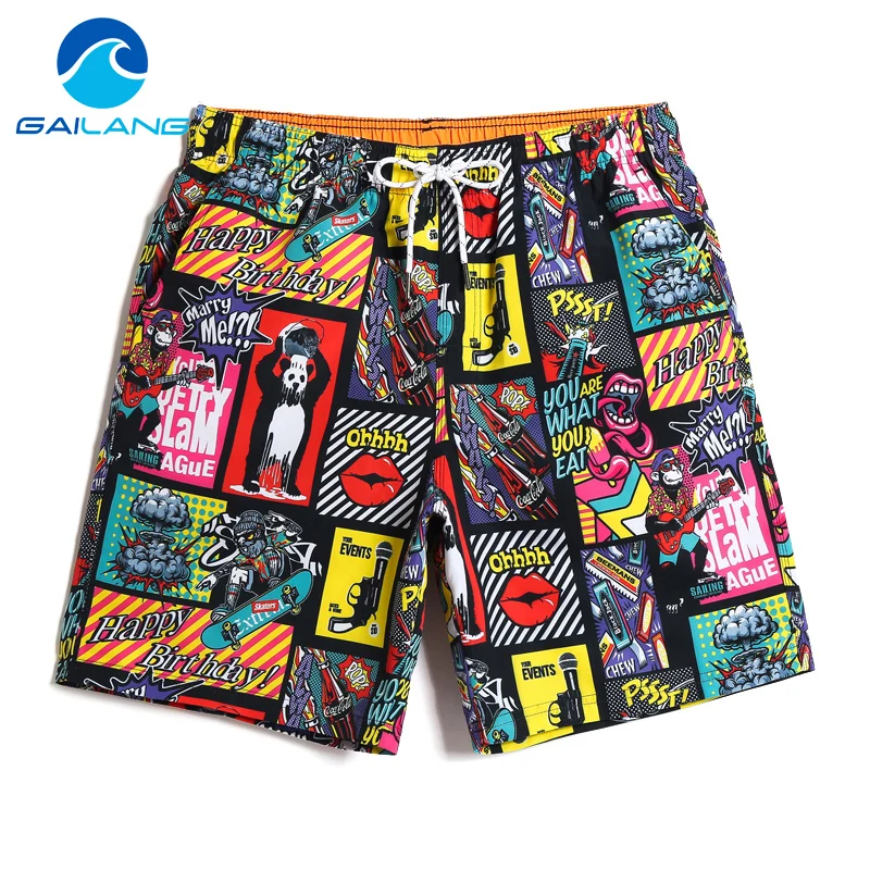 

Gailang Brand Men's Quick Drying Boxers Trunks Active Man Bermudas Sweatpants Men Beach Swimwear Swimsuit Board Shorts XXXL Size