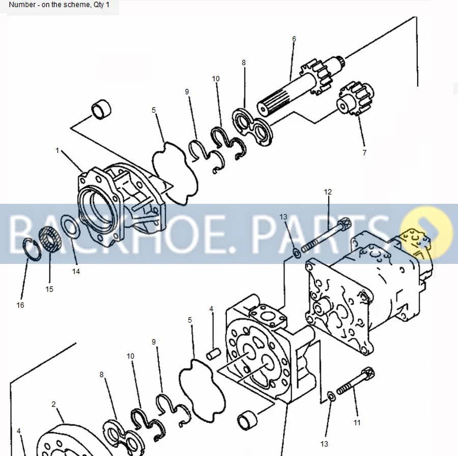 Hydraulic Pump 705-57-46000 for Komatsu Wheel Loader WA600-1LC WA600-1LE