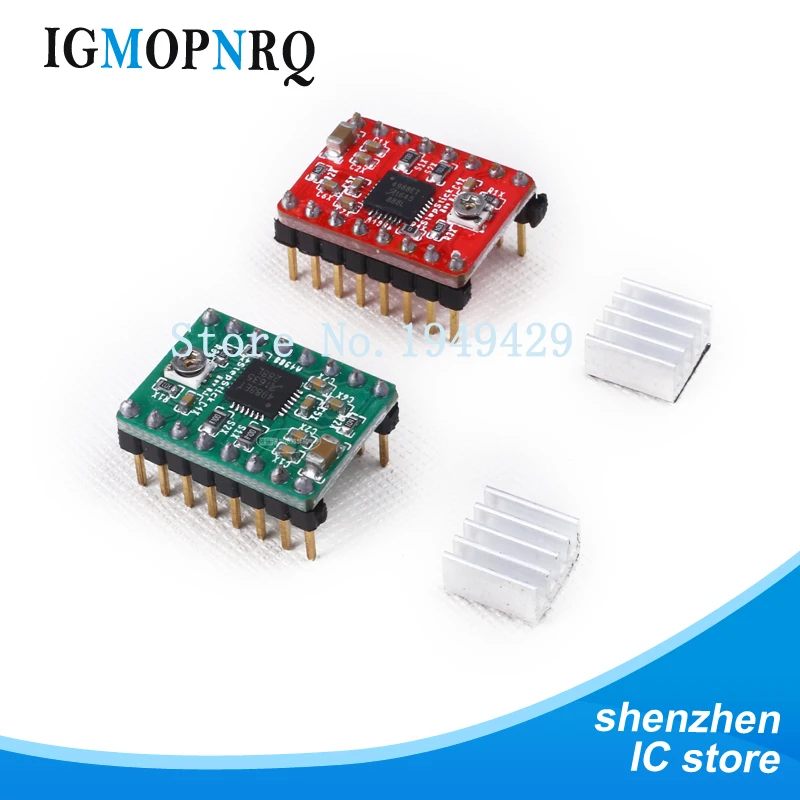 3D Printer Parts Stepstick A4988 DRV8825 Stepper Motor Driver Module With Heatsink Reprap Ramps 1.4/1.5/1.6 Control Board