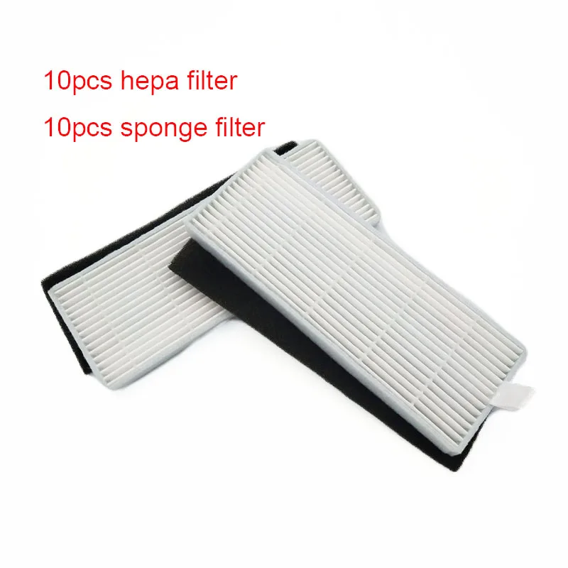 10sets HEPA filter & Sponge Filters vacuum cleaner dust hepa filter replacements for ilife A6 A4 A4s A8 A40 filter accessories