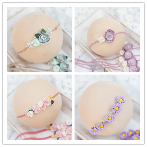 

Newborn Photography PropsBaby Headband With Flower Photo Shooting For Studio Princess Creative Headwear Flower Hair Accessories