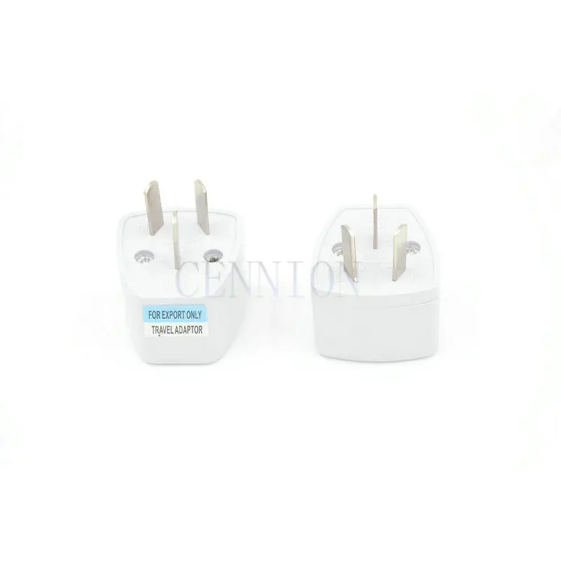 White EU UK DE US to AU 3pin 2 pin Travel Adapter Converter 60pcs free express way