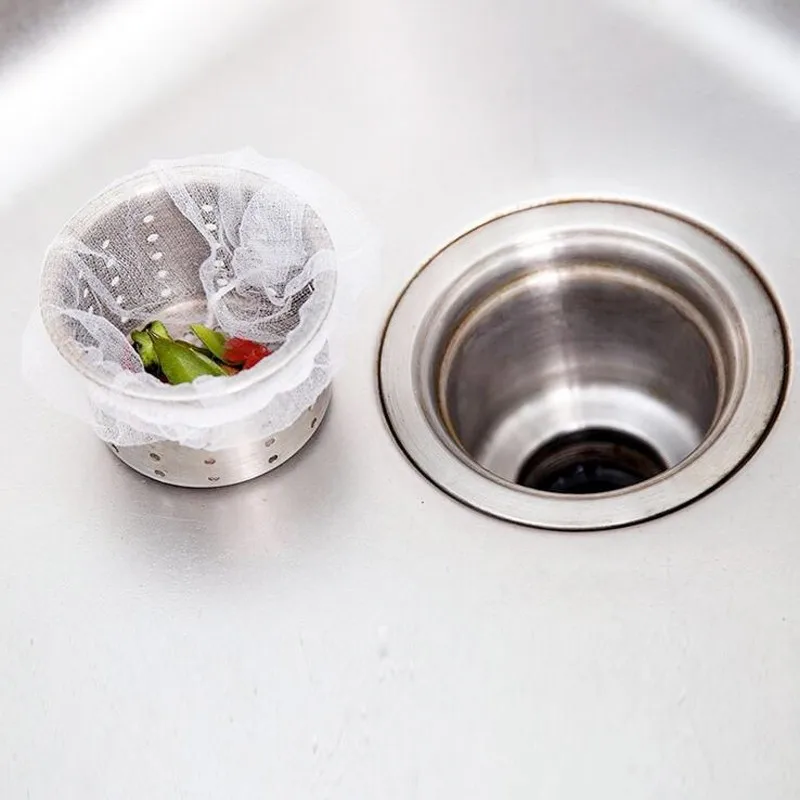 30 pz/lotto Bidone Dei Rifiuti Filtro Lavello Foro di Scarico Cestino Colino a Maglia Usa E Getta Sacchetto di Immondizia Bagno Contenitori e complementi per Cucina accessori